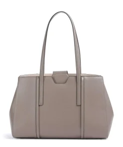 Riva L Shopper genarbtes Leder taupe