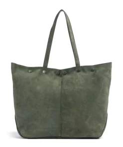 Rive Suede L Shopper aufgerautes Leder dunkelgrün