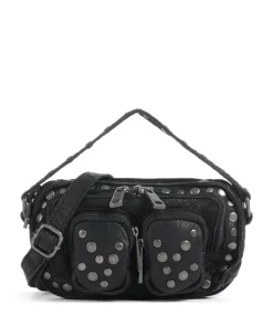 River Washed Helena Umhängetasche genarbtes Kalbsleder schwarz