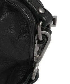 River Washed Helena Umhängetasche genarbtes Kalbsleder schwarz