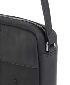 Rogue Robyn Umhängetasche fein genarbtes Leder schwarz