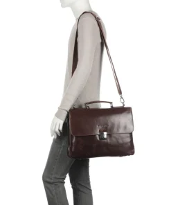 Romano Aktentasche 15″ Pull-Up Rindsleder dunkelbraun