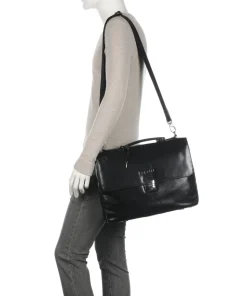 Romano Aktentasche 15″ Pull-Up Rindsleder schwarz