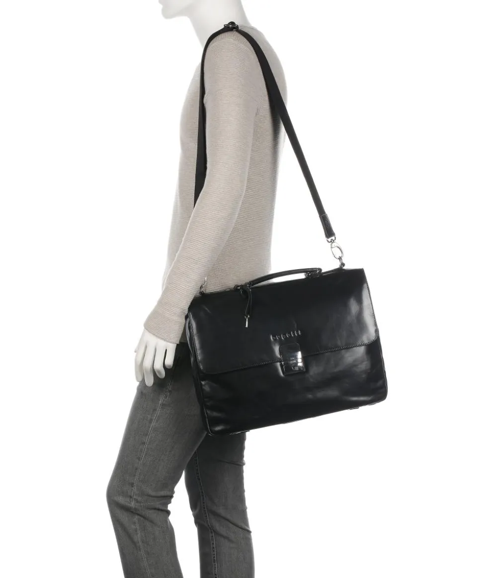 Romano Aktentasche 15″ Pull-Up Rindsleder schwarz