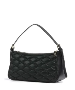 Romantic Schultertasche Lederimitat schwarz