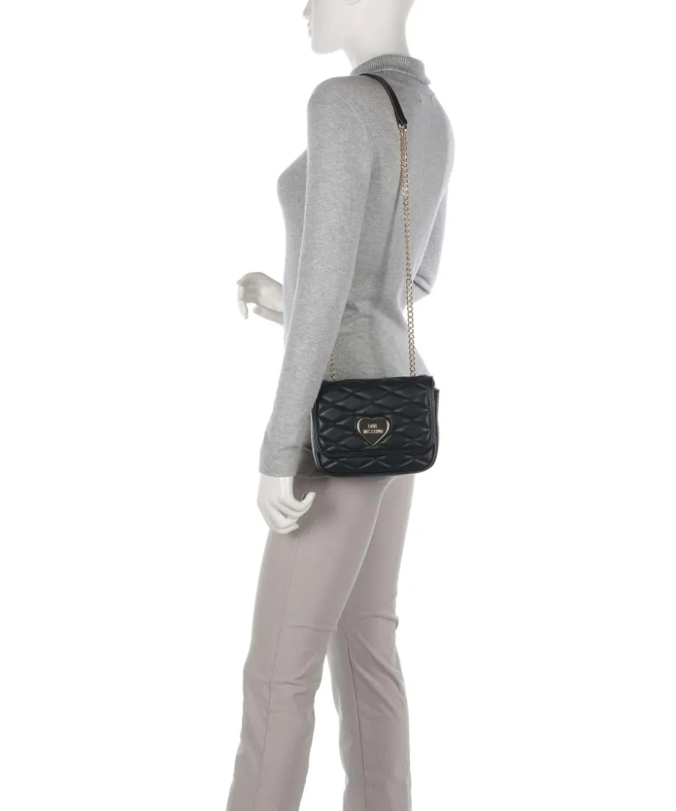 Romantic Umhängetasche Lederimitat schwarz