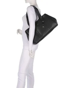 Romee Large Shopper genarbtes Rindsleder schwarz