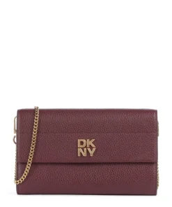 Rosa Geldbörse genarbtes Rindsleder wein