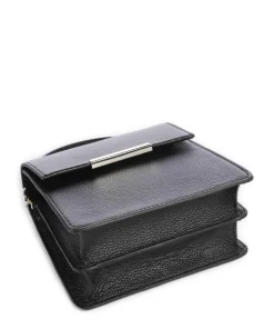 Roselii Umhängetasche genarbtes Rindsleder schwarz