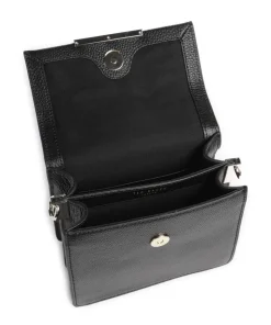 Roselii Umhängetasche genarbtes Rindsleder schwarz