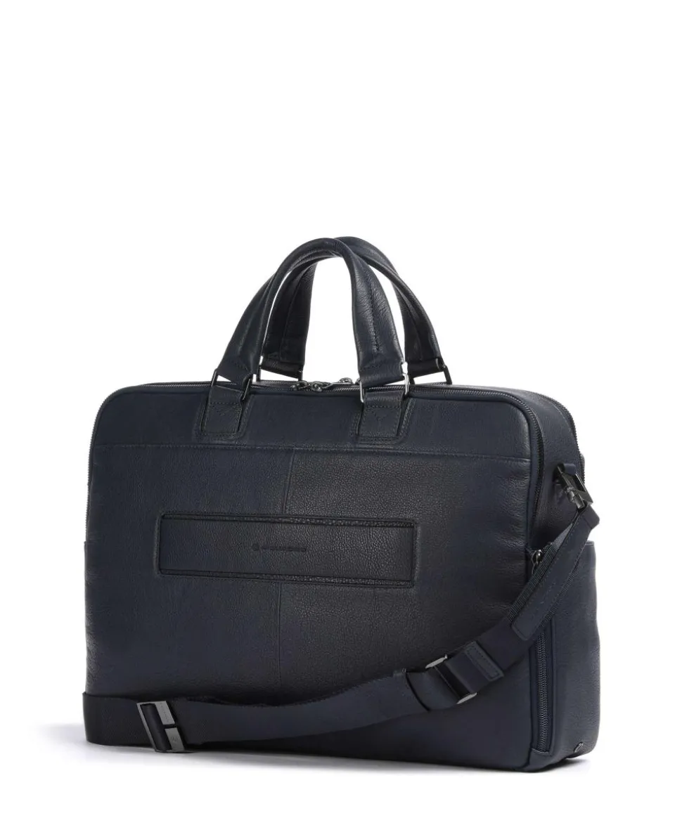 S134 Aktentasche 16″ genarbtes Rindsleder dunkelblau