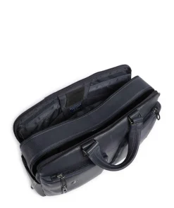 S134 Aktentasche 16″ genarbtes Rindsleder dunkelblau