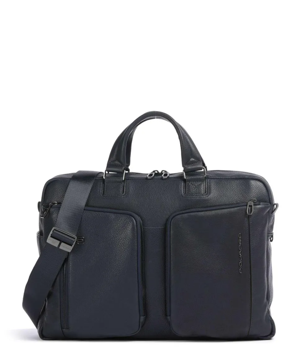 S134 Aktentasche 15″ genarbtes Rindsleder navy