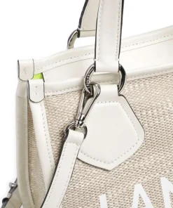 S Handtasche Textil elfenbein