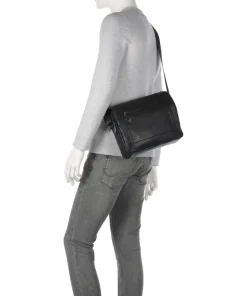 S134 Kuriertasche genarbtes Rindsleder schwarz