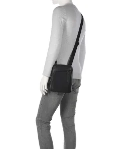 S134 Umhängetasche genarbtes Rindsleder schwarz