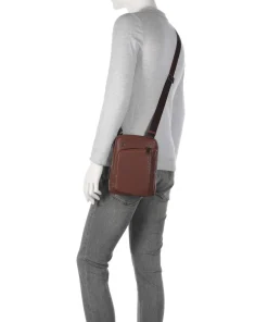 S134 Umhängetasche genarbtes Rindsleder braun