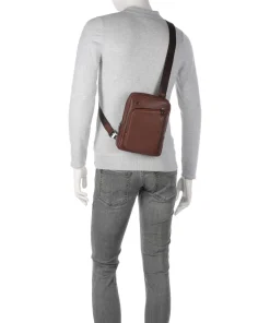 S134 Umhängetasche genarbtes Rindsleder braun