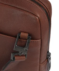 S134 Umhängetasche genarbtes Rindsleder braun