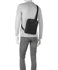 S134 Umhängetasche genarbtes Rindsleder schwarz