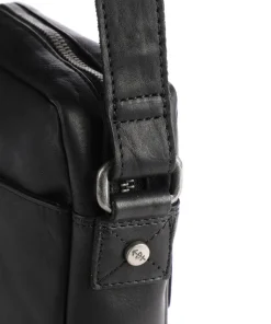 Saba Umhängetasche Pull-Up Rindsleder schwarz