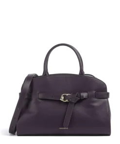 Sabine Handtasche fein genarbtes Rindsleder pflaume