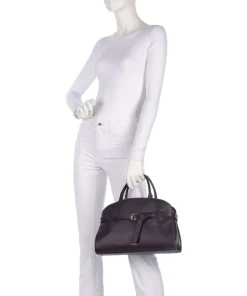 Sabine Handtasche fein genarbtes Rindsleder pflaume