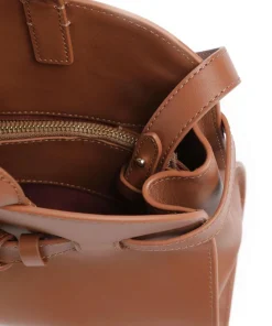 Sabine Handtasche fein genarbtes Rindsleder braun