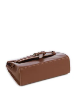 Sabine Umhängetasche fein genarbtes Rindsleder braun