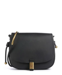 Saddle Classic Umhängetasche fein genarbtes Kalbsleder schwarz