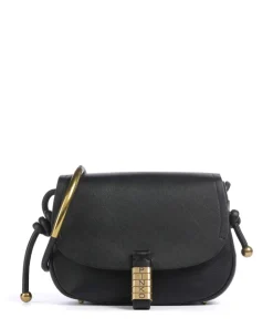 Saddle Mini Umhängetasche fein genarbtes Kalbsleder schwarz