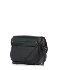 Saddle Mini Umhängetasche fein genarbtes Kalbsleder schwarz