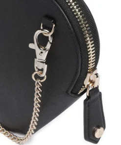 Saffiano Heart Umhängetasche fein genarbtes Rindsleder schwarz