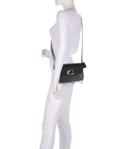 Sage Schultertasche fein genarbtes Rindsleder schwarz