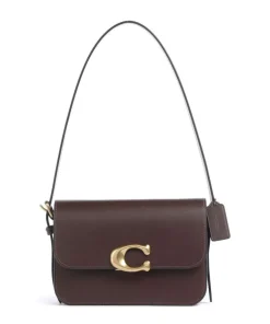 Sage Schultertasche fein genarbtes Rindsleder dunkelbraun