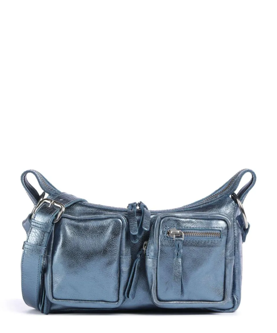 Salvatorgasse 4 Schultertasche genarbtes Rindsleder navy