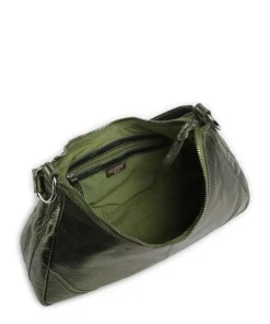 Salvatorgasse 3 Schultertasche genarbtes Rindsleder dunkelgrün