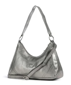 Salvatorgasse 3 Schultertasche genarbtes Rindsleder silber