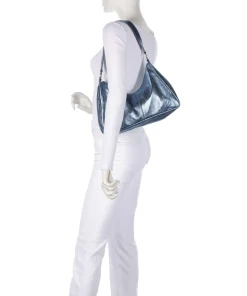 Salvatorgasse 3 Schultertasche genarbtes Rindsleder navy