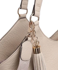 Samiana L Beuteltasche Lederimitat beige