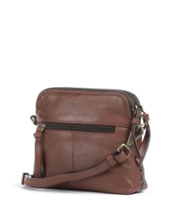 Samos Umhängetasche fein genarbtes Rindsleder braun