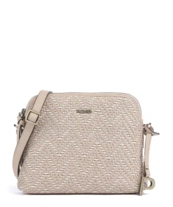 Samos Umhängetasche fein genarbtes Rindsleder beige