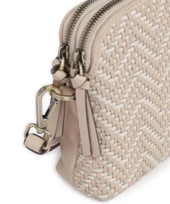 Samos Umhängetasche fein genarbtes Rindsleder beige