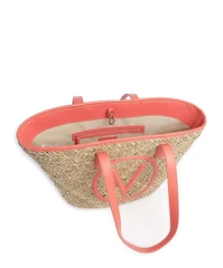 Samuela Shopper Bast beige/rot