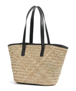 Samuela Shopper Bast beige/schwarz
