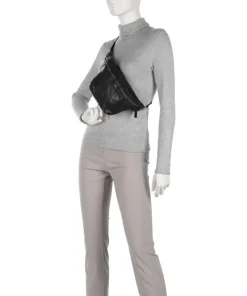 Santarcangelo Umhängetasche fein genarbtes Rindsleder schwarz