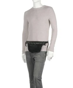 Santarcangelo Umhängetasche fein genarbtes Rindsleder schwarz