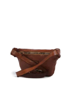 Santarcangelo Umhängetasche fein genarbtes Rindsleder cognac