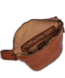 Santarcangelo Umhängetasche fein genarbtes Rindsleder cognac