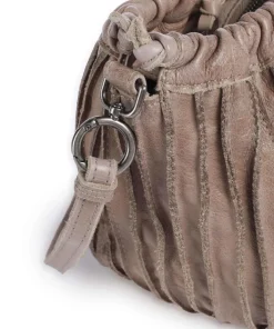 Say Hello Umhängetasche genarbtes Leder taupe